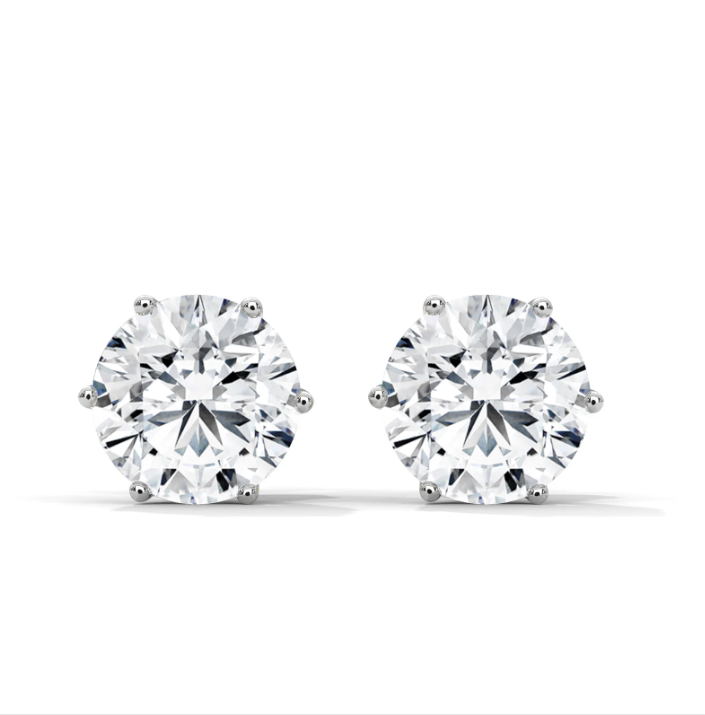 Diamond Round Earing Studs