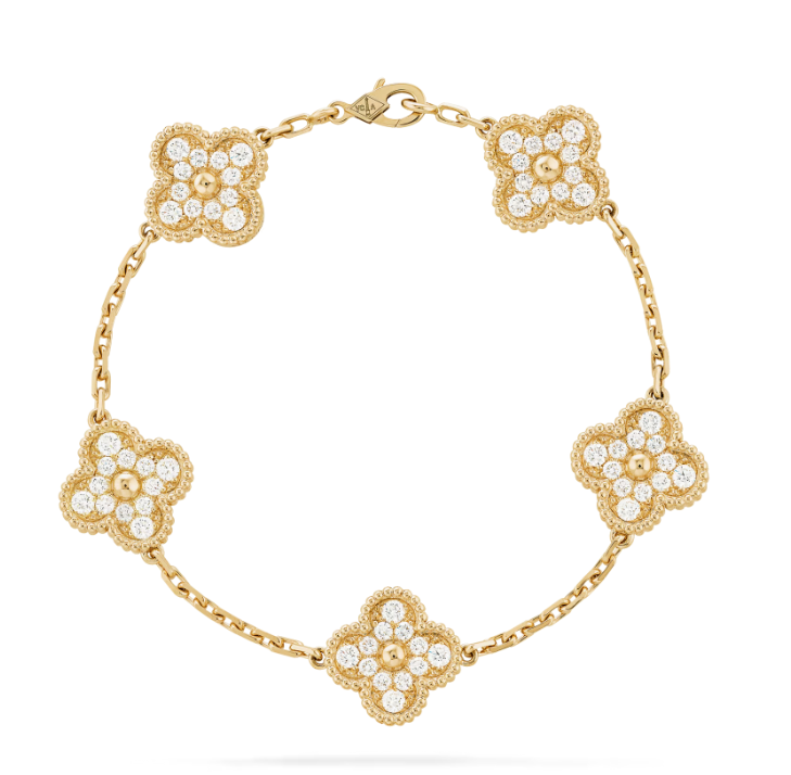 5 Motif Clover Leaf - 14kt Gold - 2ct Lab Diamond