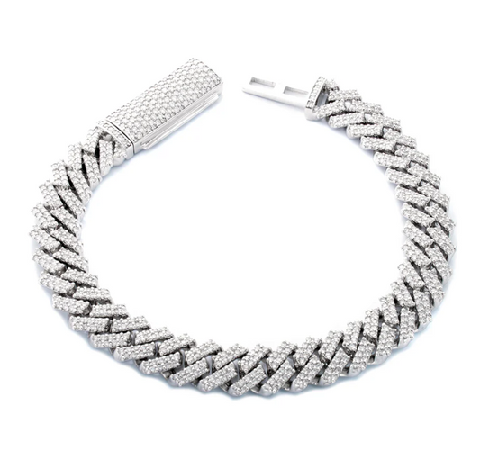 Square Lab Diamond 6ct Cuban Bracelet for Men