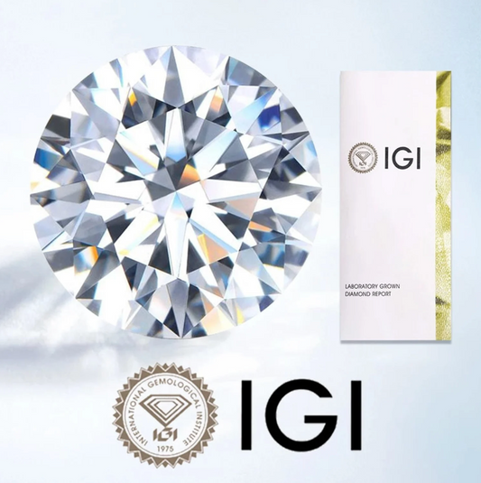 Round Lab Grown Diamond - Super Ideal Cut - E Color - VS1 Clarity - IGI
